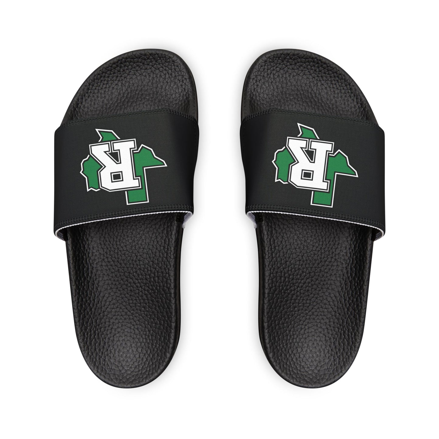 Youth Slide Sandals with Removable Strap — Black Casual Pool & Beach Footwear