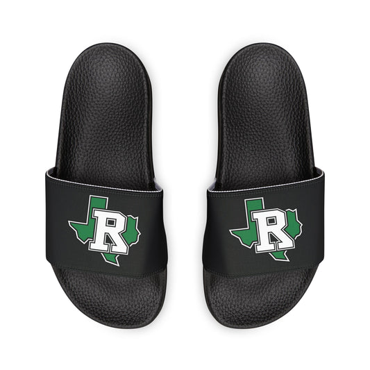 Youth Slide Sandals with Removable Strap — Black Casual Pool & Beach Footwear