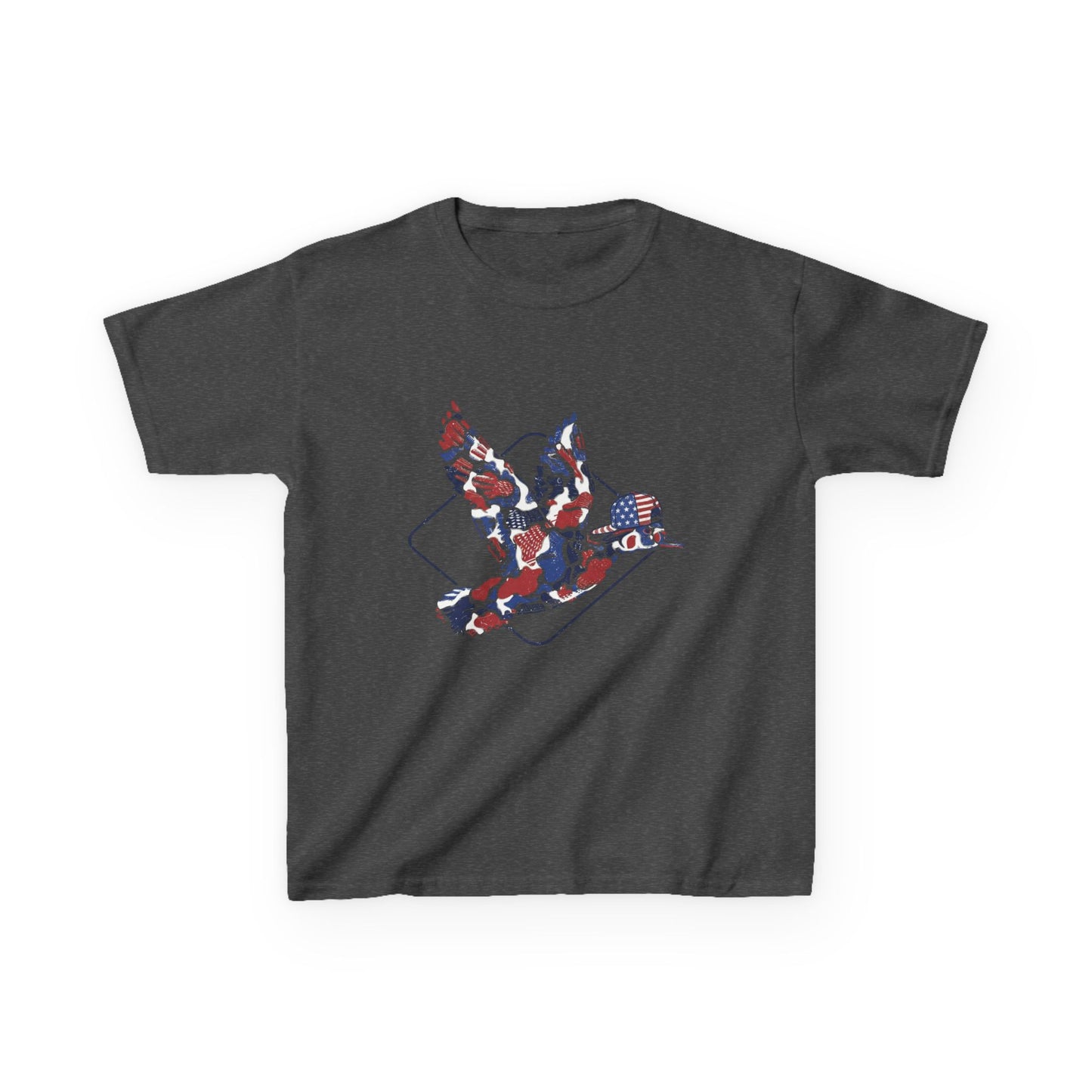 Boy Fourth of July T‑Shirt — Patriotic Bird Graphic (Red, White & Blue)