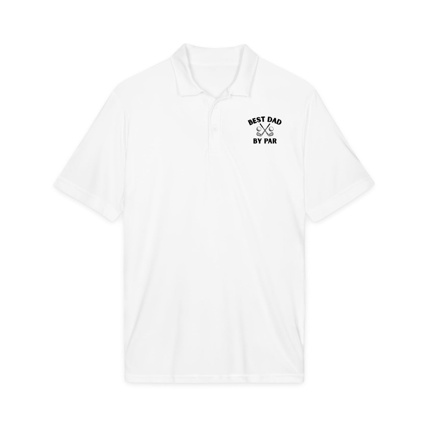 Best Dad By Par Polo Shirt — Golf Emblem Father's Day Performance Polo