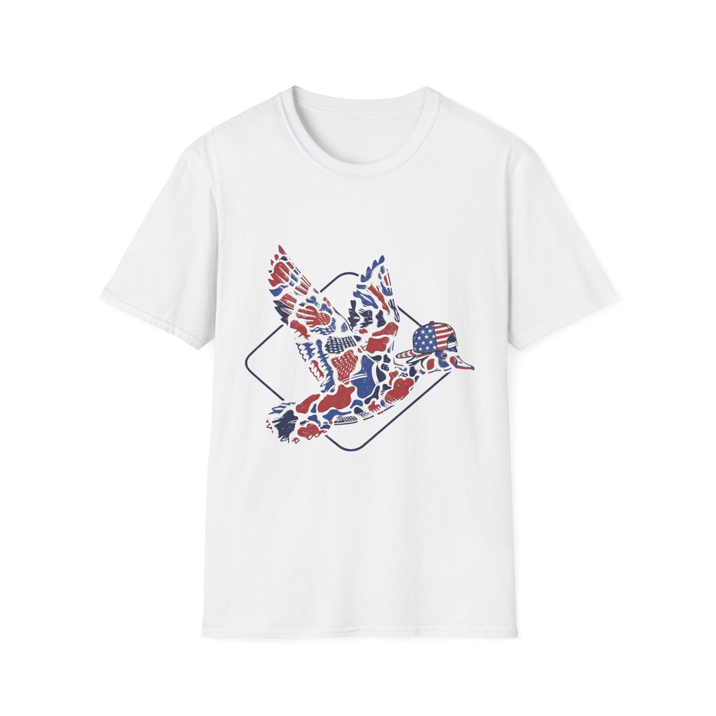 Men Patriotic Camo— American Flag Fourth of July Graphic Tee