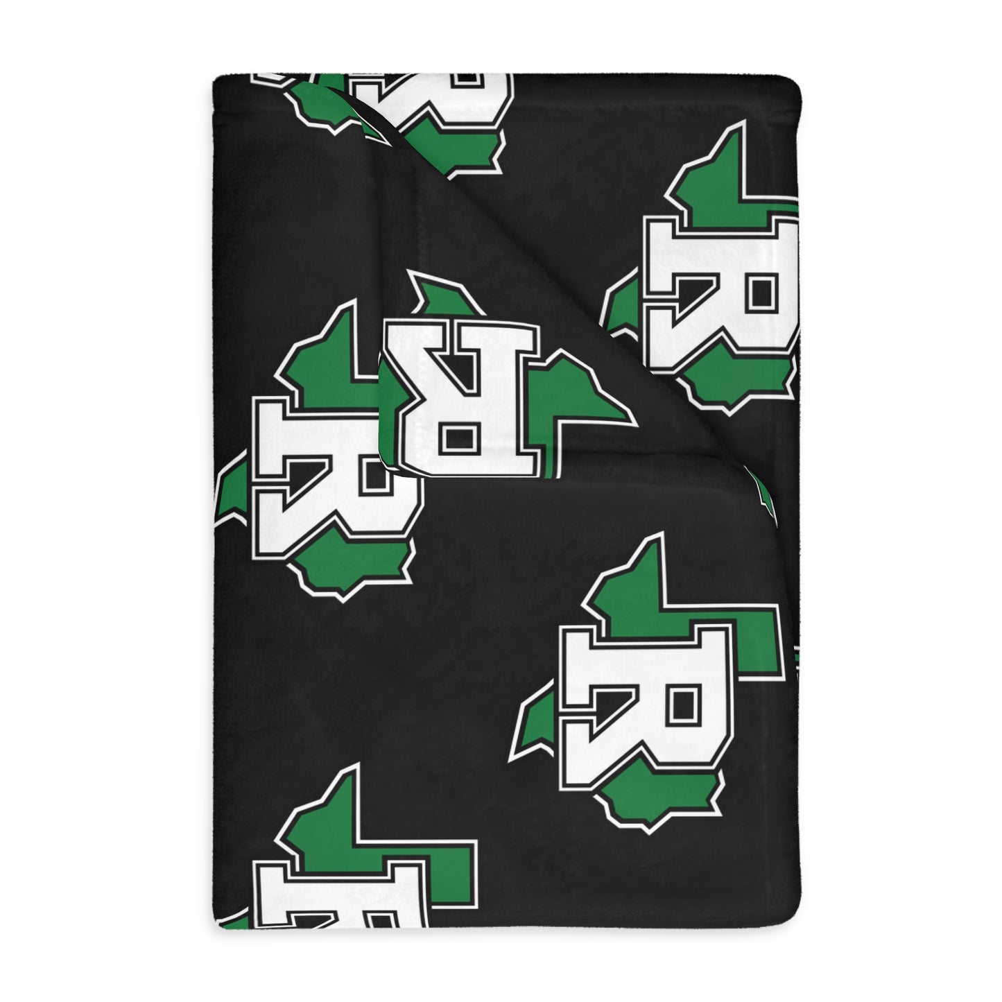 Texas R Pattern Velveteen Microfiber Blanket – Repeating Logo Throw