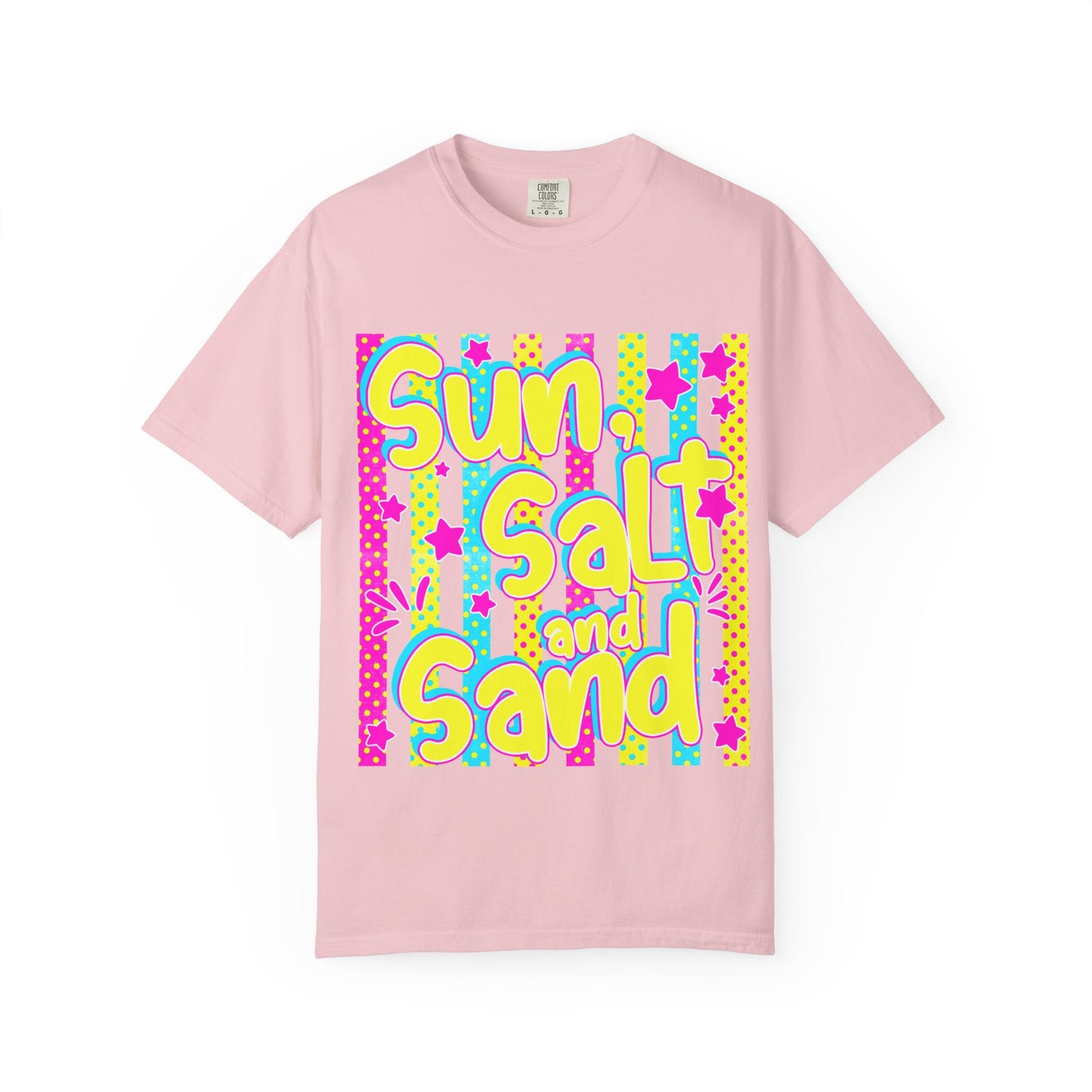 Sun, Salt and Sand Beach T-Shirt — Retro Neon Summer Tee