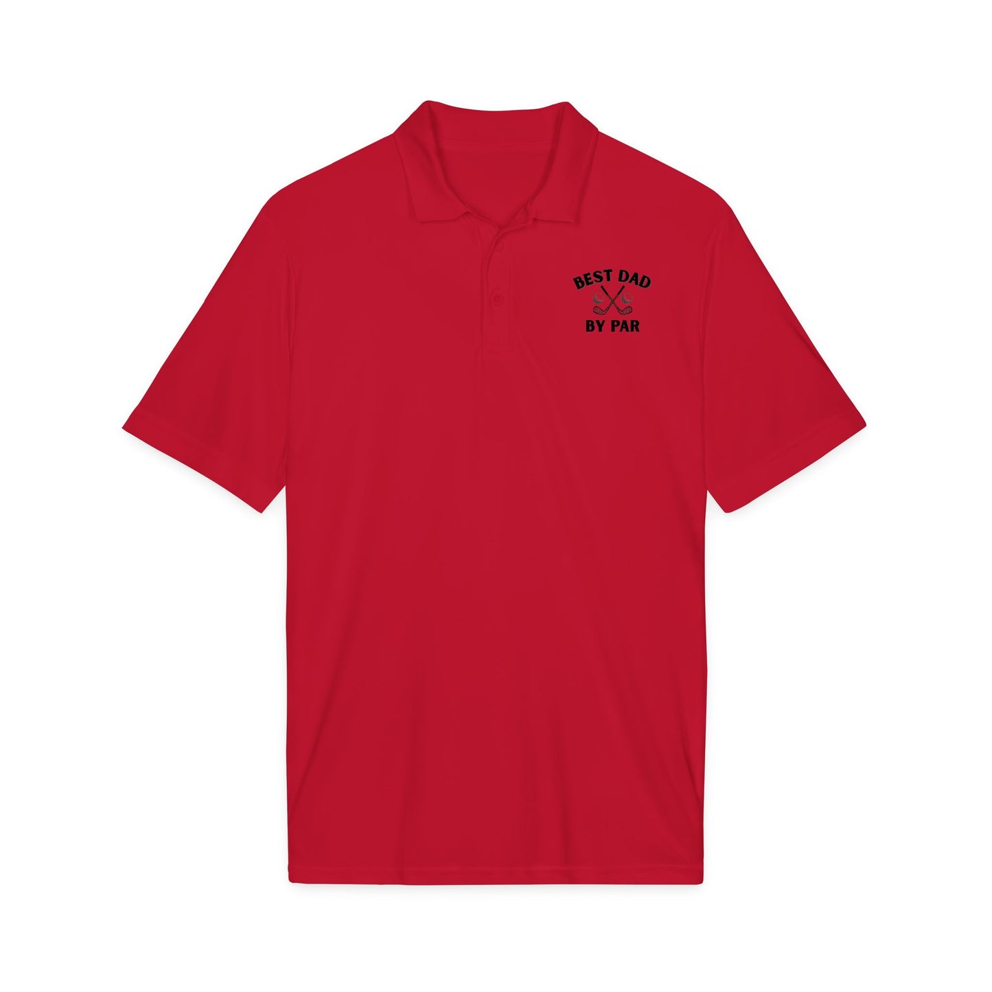 Best Dad By Par Polo Shirt — Golf Emblem Father's Day Performance Polo