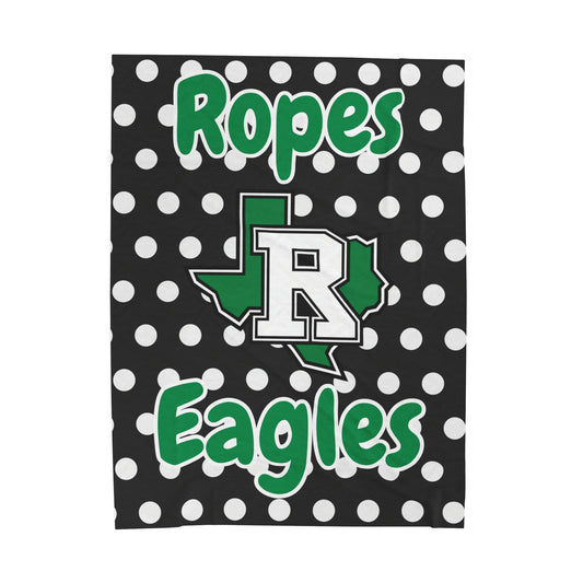 Ropes Eagles Polka Dot Velveteen Plush Blanket - School Spirit Throw