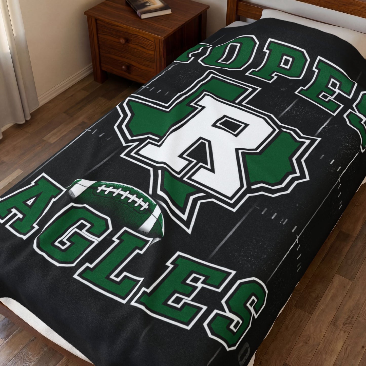Ropes Eagle Football Blanket