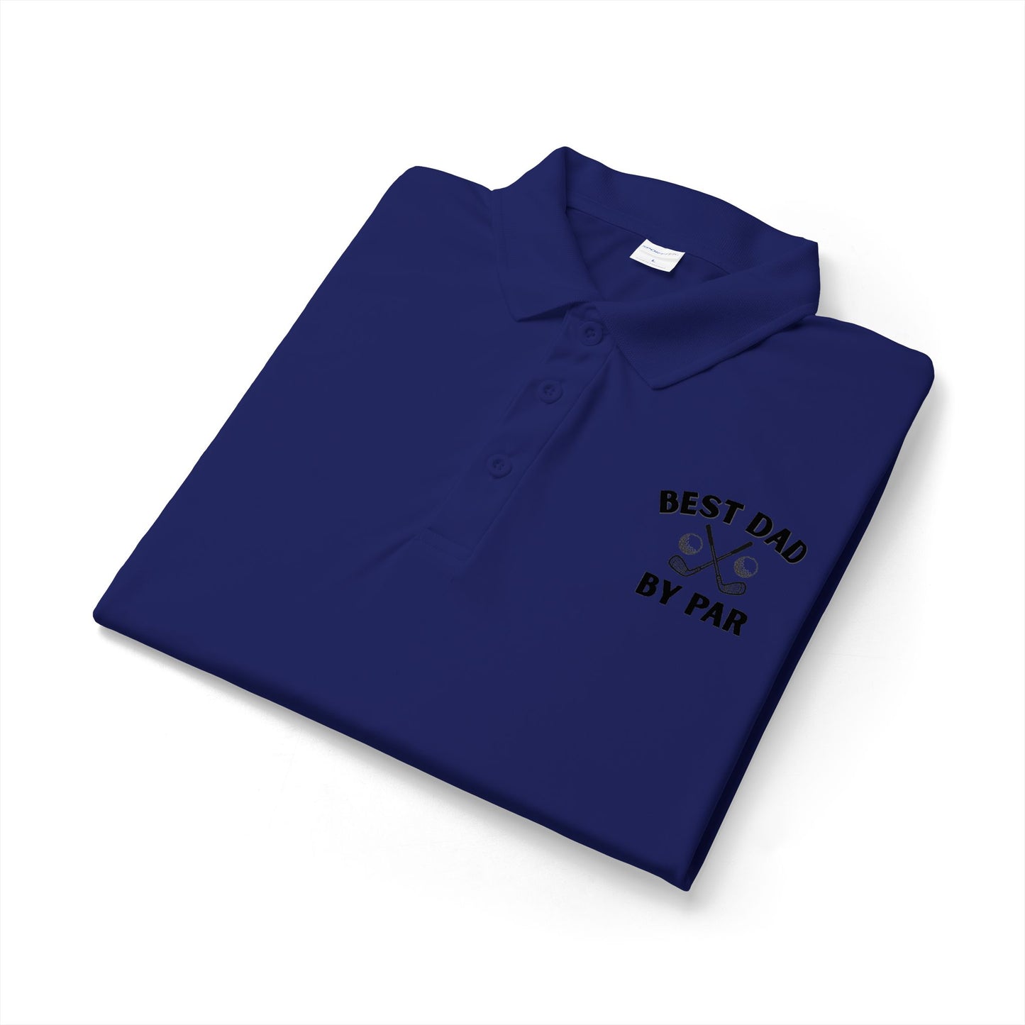 Best Dad By Par Polo Shirt — Golf Emblem Father's Day Performance Polo