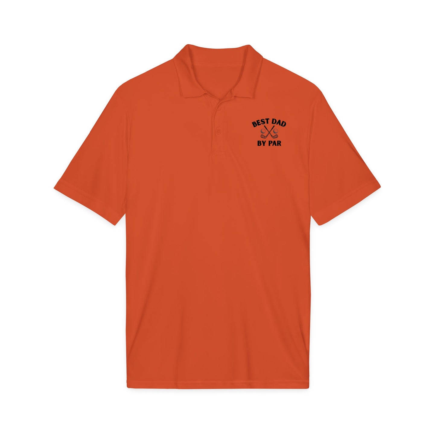 Best Dad By Par Polo Shirt — Golf Emblem Father's Day Performance Polo