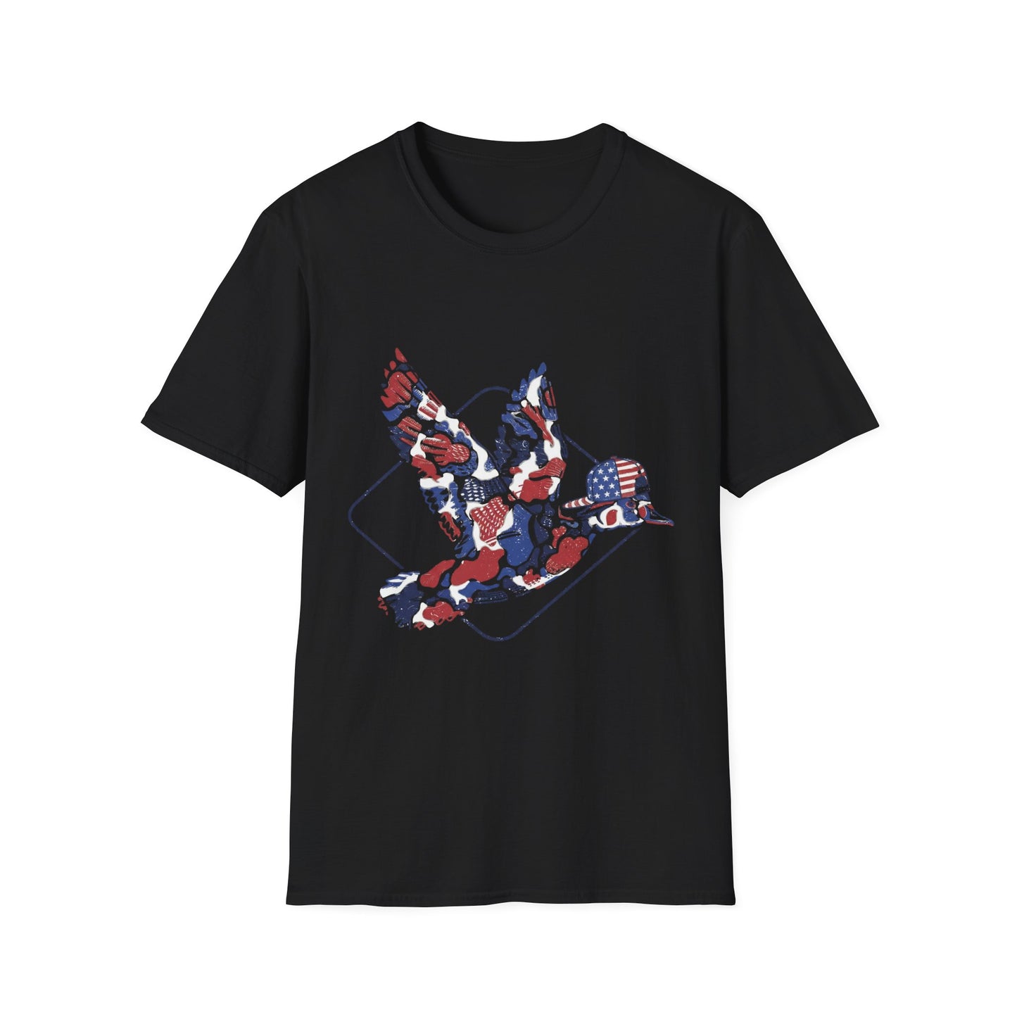 Men Patriotic Camo— American Flag Fourth of July Graphic Tee