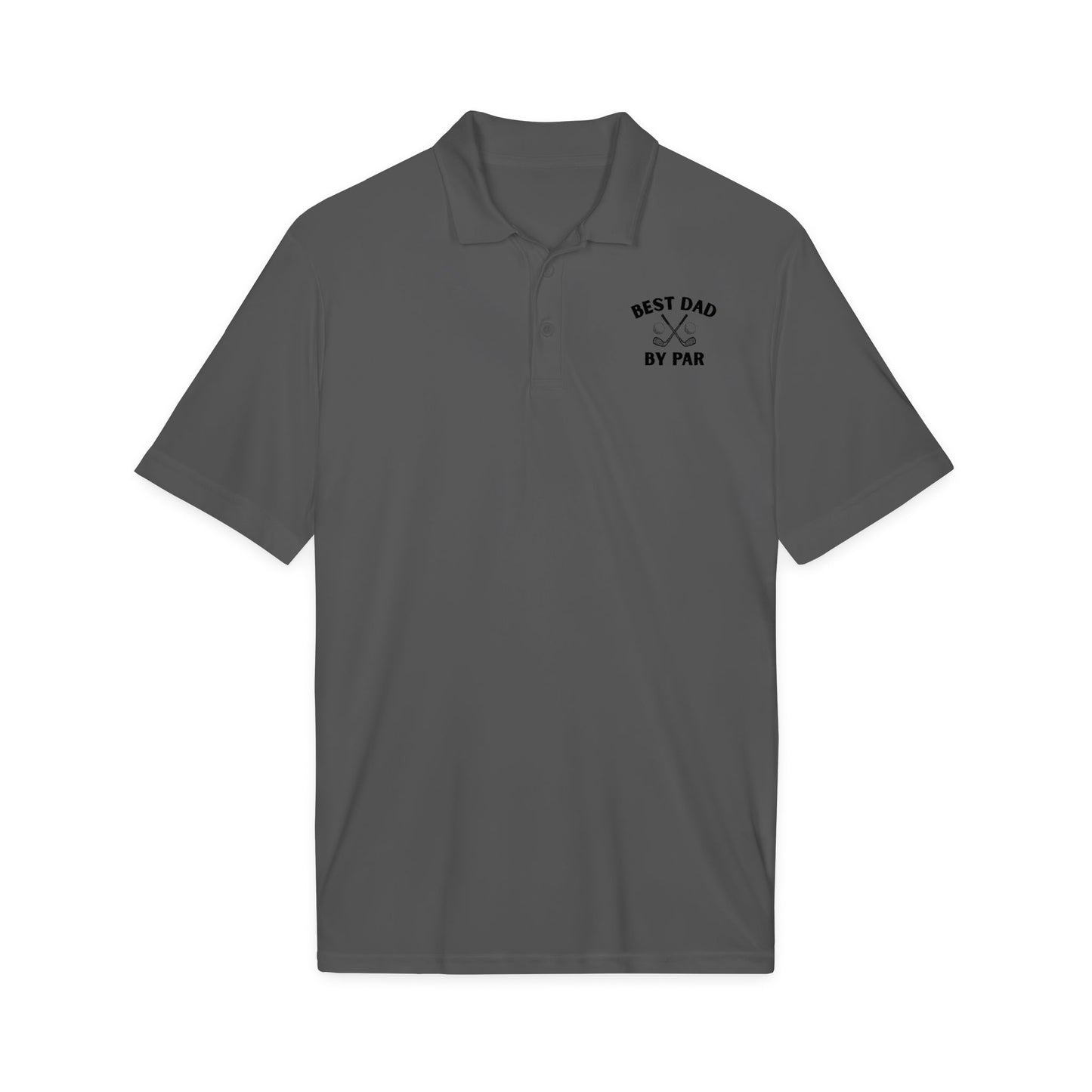 Best Dad By Par Polo Shirt — Golf Emblem Father's Day Performance Polo