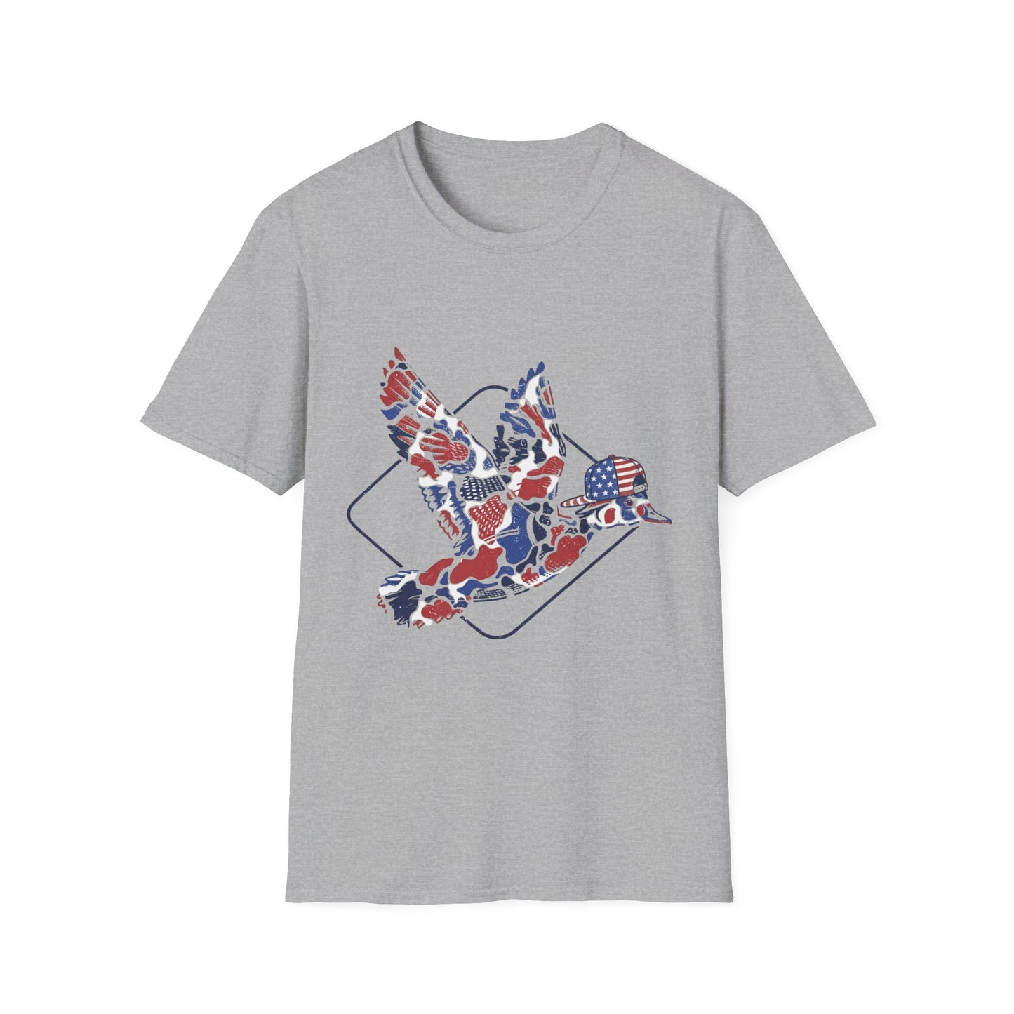 Men Patriotic Camo— American Flag Fourth of July Graphic Tee