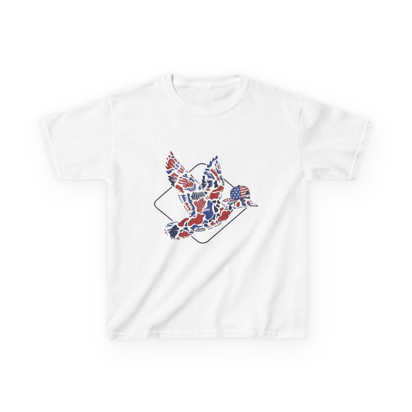 Boy Fourth of July T‑Shirt — Patriotic Bird Graphic (Red, White & Blue)