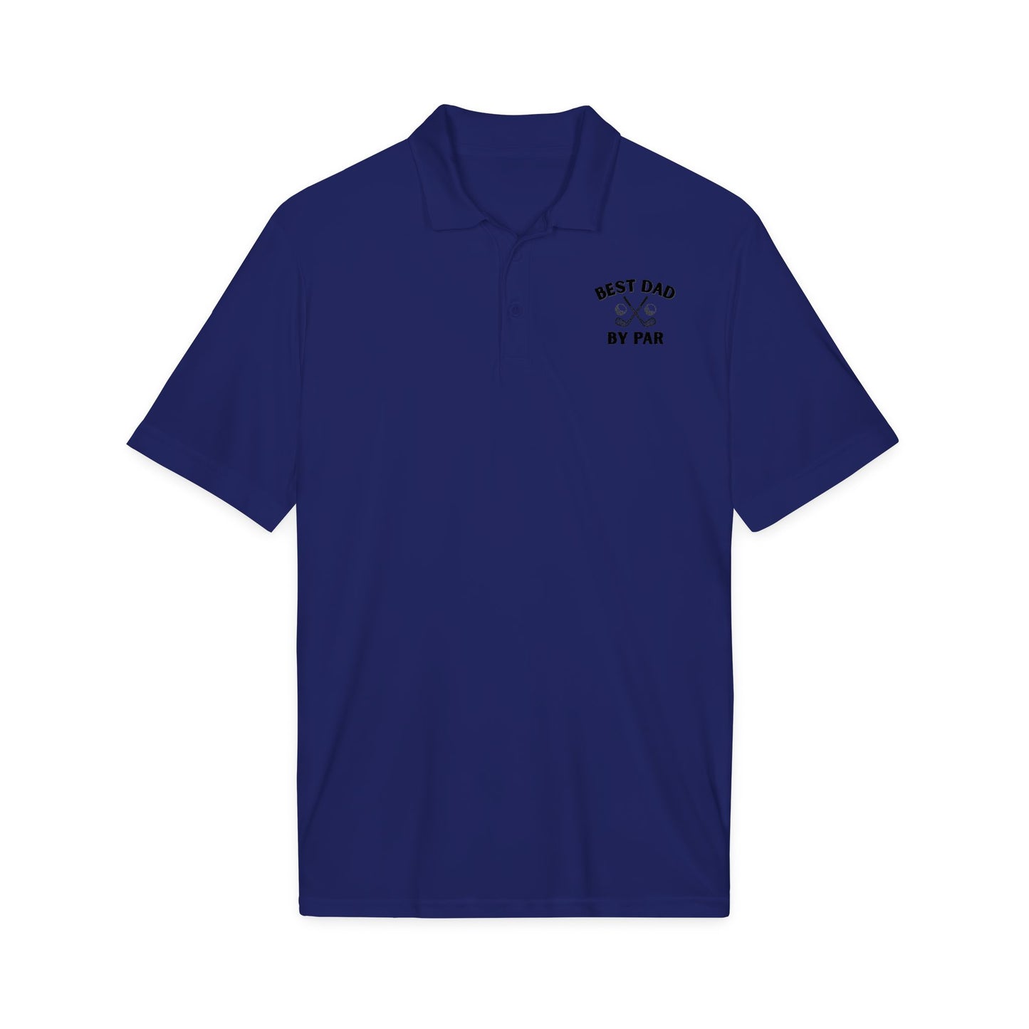Best Dad By Par Polo Shirt — Golf Emblem Father's Day Performance Polo