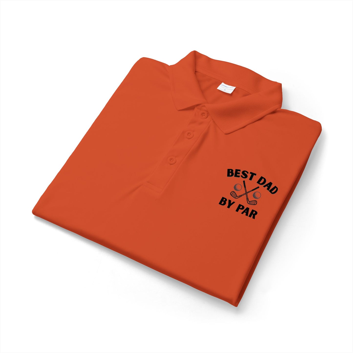 Best Dad By Par Polo Shirt — Golf Emblem Father's Day Performance Polo
