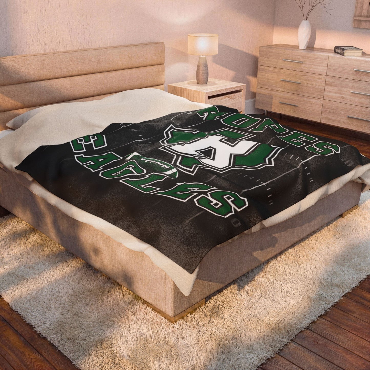 Ropes Eagle Football Blanket